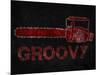 Groovy Chainsaw-null-Mounted Poster