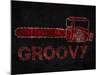 Groovy Chainsaw-null-Mounted Poster