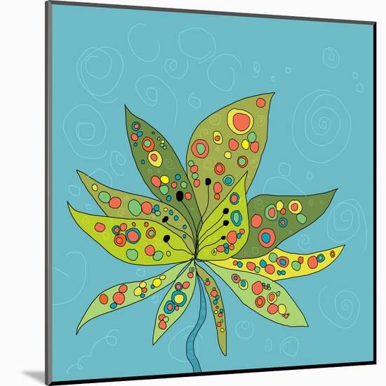 Groovy Lotus-Jan Weiss-Mounted Art Print