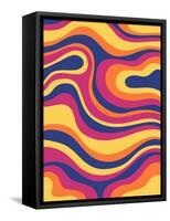 Groovy Swirl-Kimberly Allen-Framed Stretched Canvas