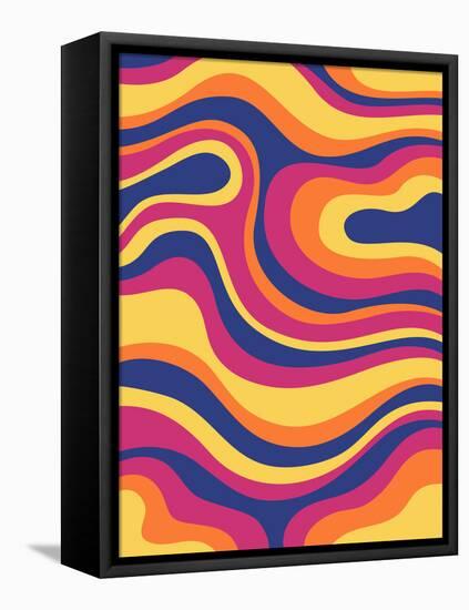 Groovy Swirl-Kimberly Allen-Framed Stretched Canvas