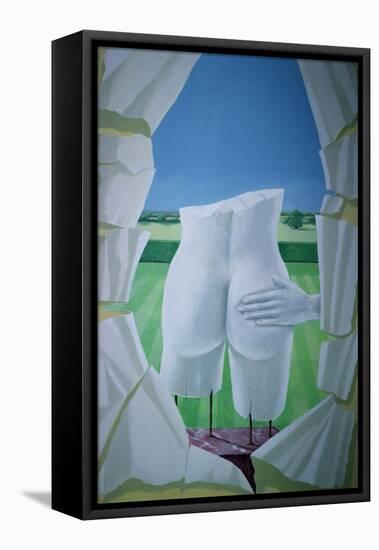 Groping Statues-Lincoln Seligman-Framed Stretched Canvas