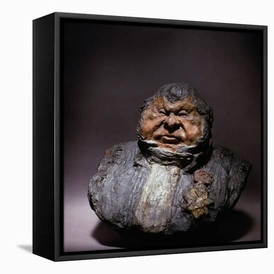Gros, Gras, et Satisfait-Honore Daumier-Framed Stretched Canvas
