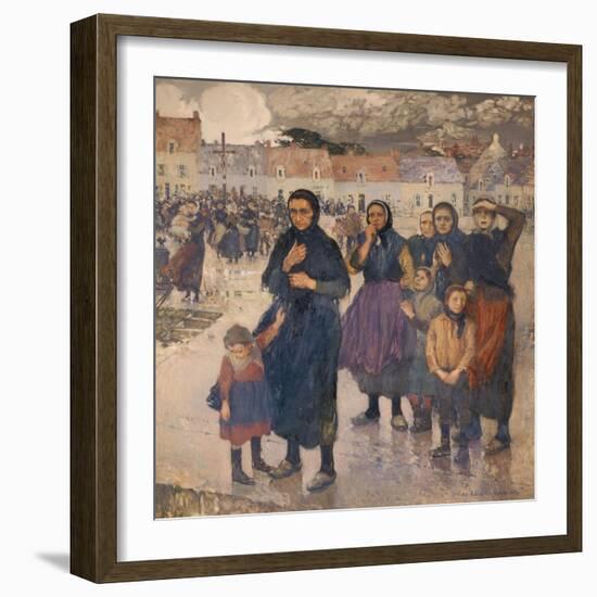 Gros temps au large, matelotes d'Etaples-Jules Adler-Framed Giclee Print