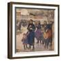 Gros temps au large, matelotes d'Etaples-Jules Adler-Framed Giclee Print