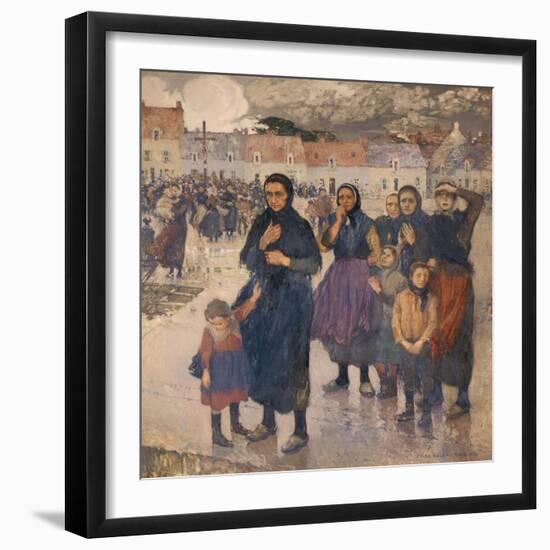 Gros temps au large, matelotes d'Etaples-Jules Adler-Framed Giclee Print