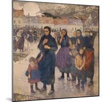 Gros temps au large, matelotes d'Etaples-Jules Adler-Mounted Giclee Print