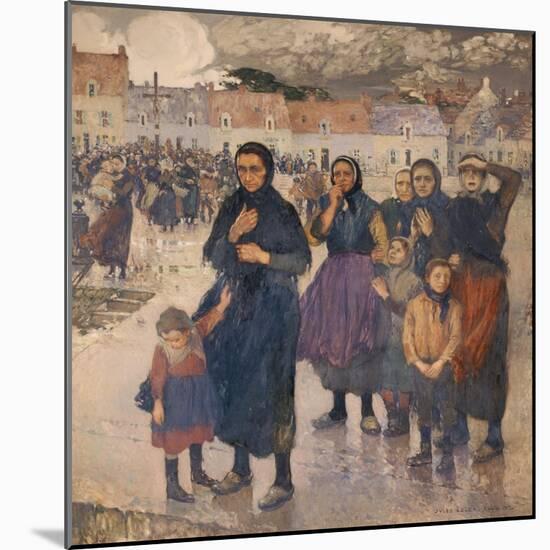 Gros temps au large, matelotes d'Etaples-Jules Adler-Mounted Giclee Print