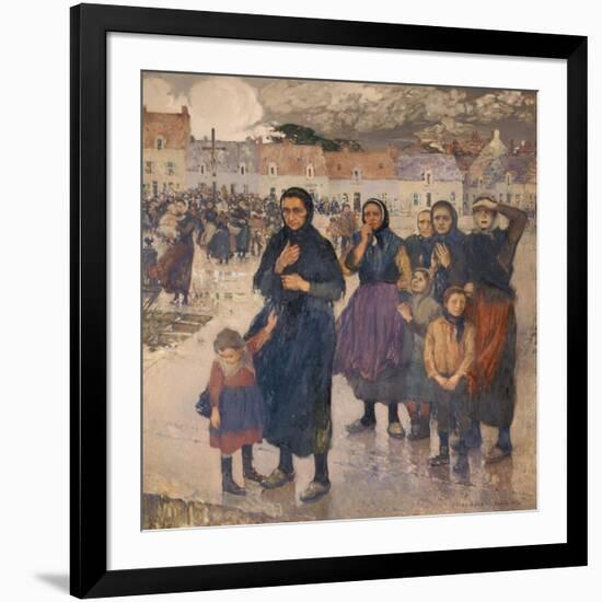 Gros temps au large, matelotes d'Etaples-Jules Adler-Framed Giclee Print