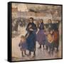 Gros temps au large, matelotes d'Etaples-Jules Adler-Framed Stretched Canvas