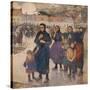 Gros temps au large, matelotes d'Etaples-Jules Adler-Stretched Canvas