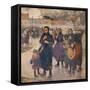 Gros temps au large, matelotes d'Etaples-Jules Adler-Framed Stretched Canvas
