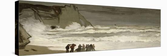 Grosse mer ?tretat-Claude Monet-Stretched Canvas