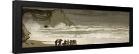 Grosse mer ?tretat-Claude Monet-Framed Giclee Print