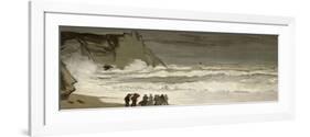 Grosse mer ?tretat-Claude Monet-Framed Giclee Print