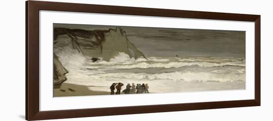 Grosse mer ?tretat-Claude Monet-Framed Giclee Print