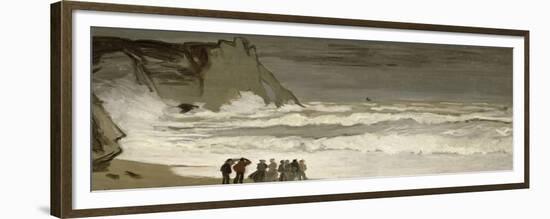 Grosse mer ?tretat-Claude Monet-Framed Giclee Print