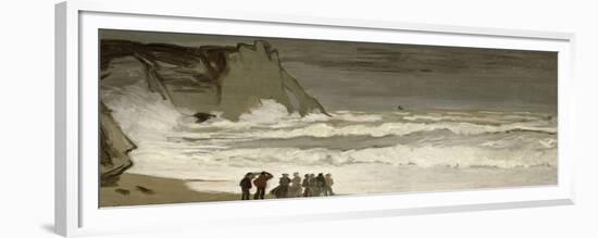 Grosse mer ?tretat-Claude Monet-Framed Giclee Print