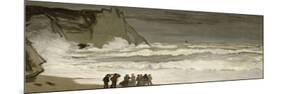Grosse mer ?tretat-Claude Monet-Mounted Giclee Print