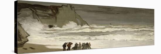 Grosse mer ?tretat-Claude Monet-Stretched Canvas