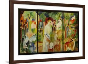 Grosser Zoologischer Garten Canvas.-August Macke-Framed Giclee Print