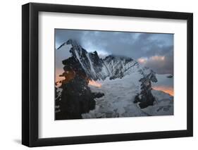 Grossglockner Mountain at Dawn, Hohe Tauern National Park, Austria, July 2008-Lesniewski-Framed Photographic Print