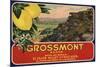 Grossmont Brand - El Cajon, California - Citrus Crate Label-Lantern Press-Mounted Art Print
