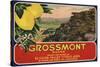 Grossmont Brand - El Cajon, California - Citrus Crate Label-Lantern Press-Stretched Canvas