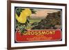 Grossmont Brand - El Cajon, California - Citrus Crate Label-Lantern Press-Framed Premium Giclee Print