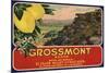 Grossmont Brand - El Cajon, California - Citrus Crate Label-Lantern Press-Mounted Premium Giclee Print