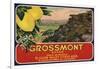 Grossmont Brand - El Cajon, California - Citrus Crate Label-Lantern Press-Framed Art Print