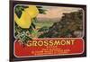 Grossmont Brand - El Cajon, California - Citrus Crate Label-Lantern Press-Framed Art Print