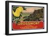 Grossmont Brand - El Cajon, California - Citrus Crate Label-Lantern Press-Framed Art Print