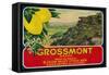 Grossmont Lemon Label - El Cajon, CA-Lantern Press-Framed Stretched Canvas