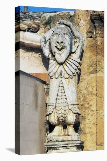 Grotesque Figures at Entrance to Park of Villa Palagonia, Bagheria, Sicily, Italy-null-Stretched Canvas