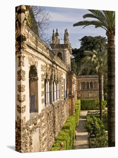 Grotesque Gallery in Reales Alcazares Gardens (Alcazar Palace Gardens), Seville, Spain-Guy Thouvenin-Stretched Canvas