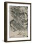 'Grotesque Head of a Man Turned Three-Quarters to the Right', c1480 (1945)-Leonardo Da Vinci-Framed Giclee Print