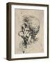 'Grotesque Profile to the Left', c1480 (1945)-Leonardo Da Vinci-Framed Giclee Print