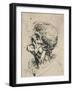 'Grotesque Profile to the Left', c1480 (1945)-Leonardo Da Vinci-Framed Giclee Print