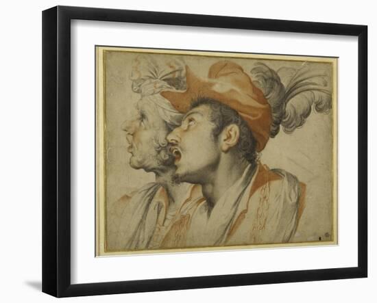 Grotesquerie of Two Fashionably Dressed Men Singing-Camillo Procaccini-Framed Giclee Print