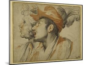 Grotesquerie of Two Fashionably Dressed Men Singing-Camillo Procaccini-Mounted Giclee Print