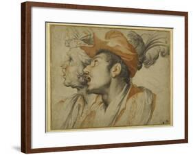 Grotesquerie of Two Fashionably Dressed Men Singing-Camillo Procaccini-Framed Giclee Print