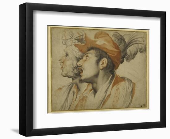 Grotesquerie of Two Fashionably Dressed Men Singing-Camillo Procaccini-Framed Giclee Print