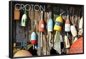 Groton, Connecticut - Buoys-Lantern Press-Framed Art Print