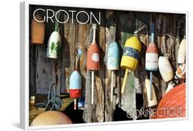 Groton, Connecticut - Buoys-Lantern Press-Framed Art Print