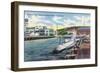 Groton, Connecticut - General View of the Submarine Base-Lantern Press-Framed Art Print