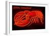 Groton, Connecticut - Lobster Neon Sign-Lantern Press-Framed Art Print