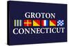 Groton, Connecticut - Nautical Flags-Lantern Press-Stretched Canvas