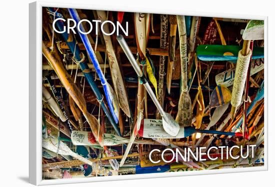 Groton, Connecticut - Paddles-Lantern Press-Framed Art Print