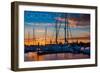 Groton, Connecticut - Sailboats at Sunset-Lantern Press-Framed Art Print